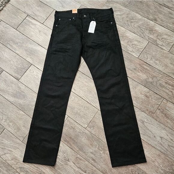 Levi's 501 Original Fit Straight Leg Men's Black Denim Jeans 34W x 34L - Picture 3 of 8